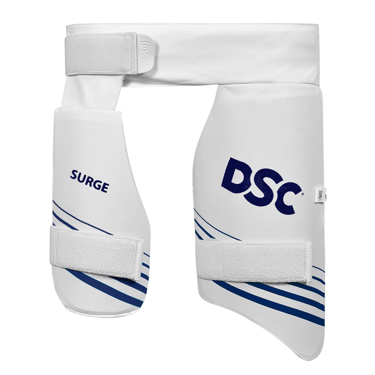 Cric Studio Canada DSC Condor Surge Combo Thigh Guard showing padded protective sports gear on a white background.