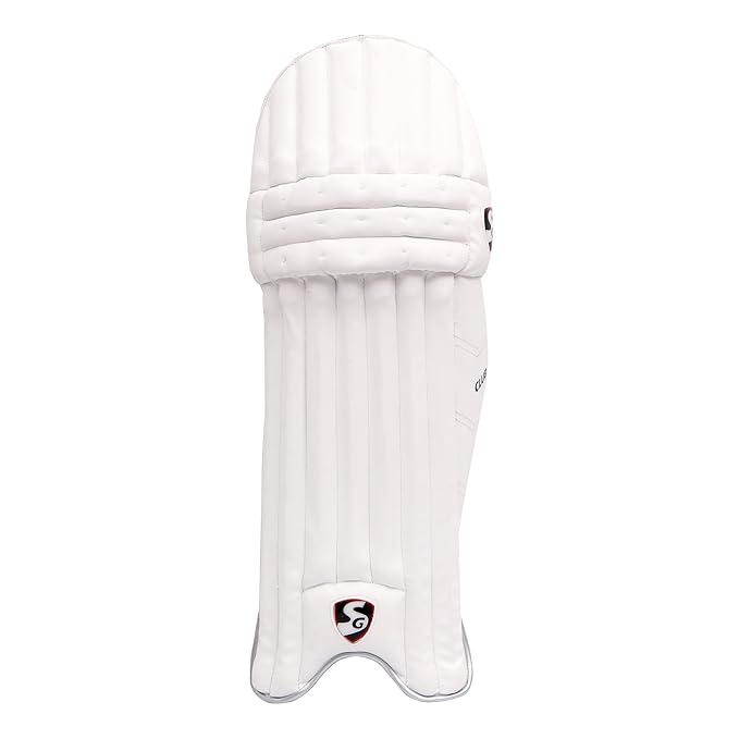 Cric Studio Canada SG Club batting leg guards with padded protection, adjustable straps, and durable design for cricket players.