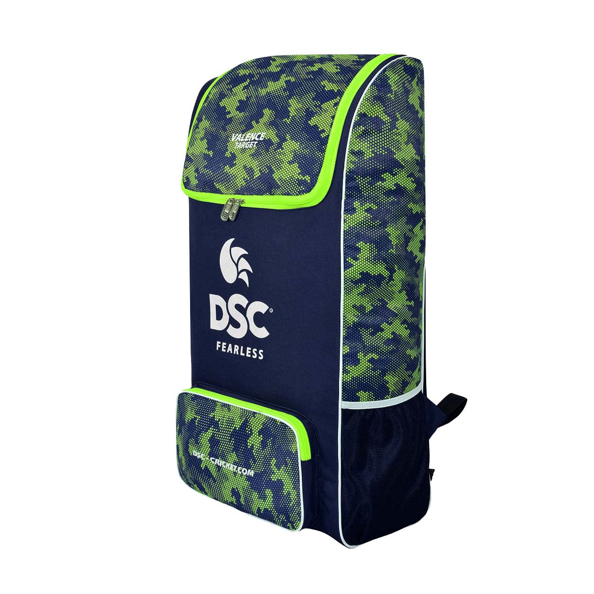 Cric Studio Canada DSC K/B Velence Target kitbag with black and gray design, multiple compartments for cricket gear storage