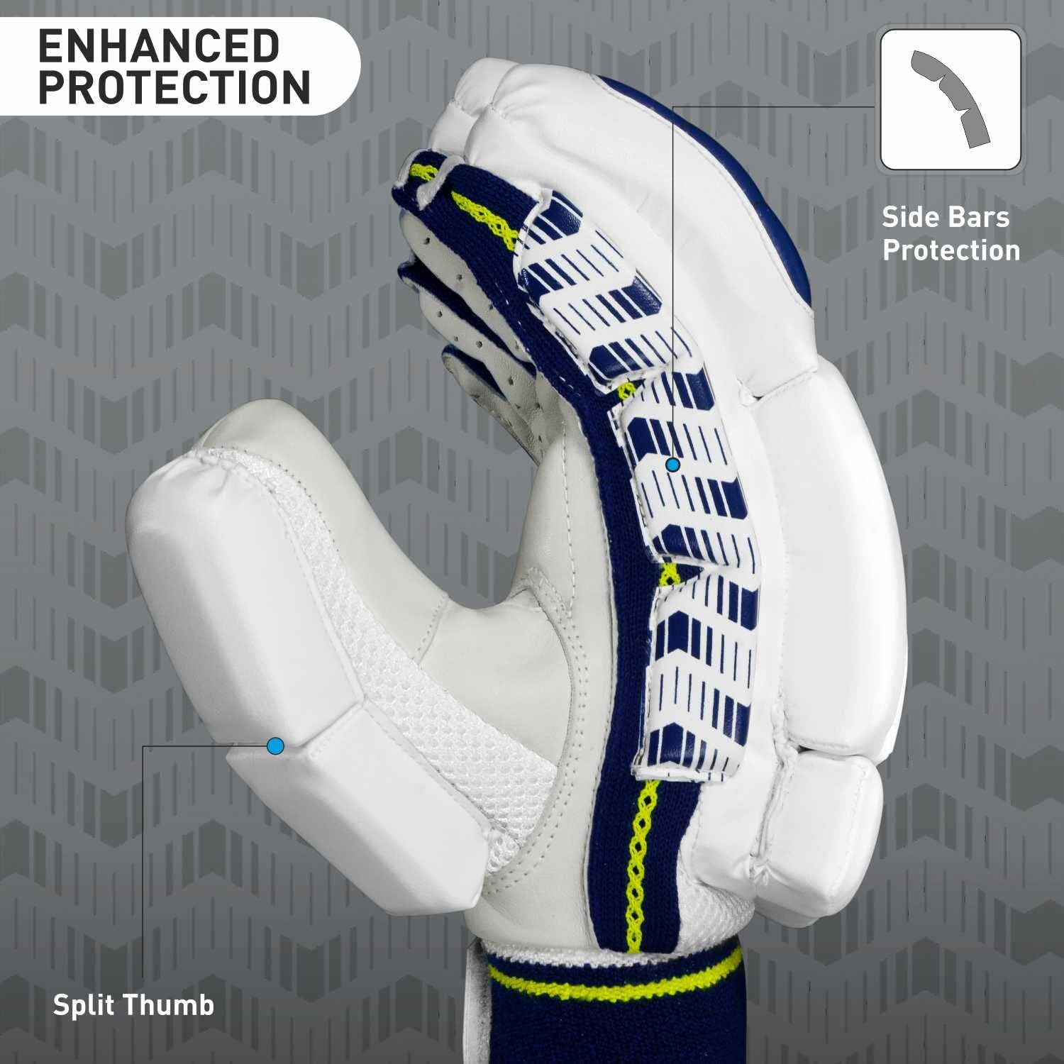 Cric Studio Canada GM PRIMA 707 batting gloves with padded palms and adjustable wrist straps for cricket players.