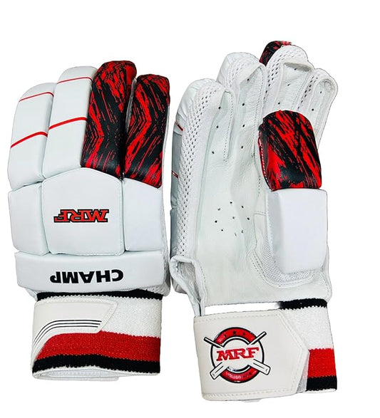 MRF Champ cricket batting gloves by Cric Studio Canada, padded gloves with grip for cricket batting, shown in the image.