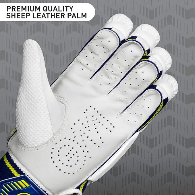 Cric Studio Canada GM PRIMA 707 batting gloves with padded palms and adjustable wrist strap for cricket players.