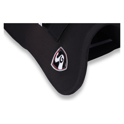 Black Cric Studio Canada SG Combo Ace Protector cricket batting thigh pad showing padded coverage and adjustable straps.