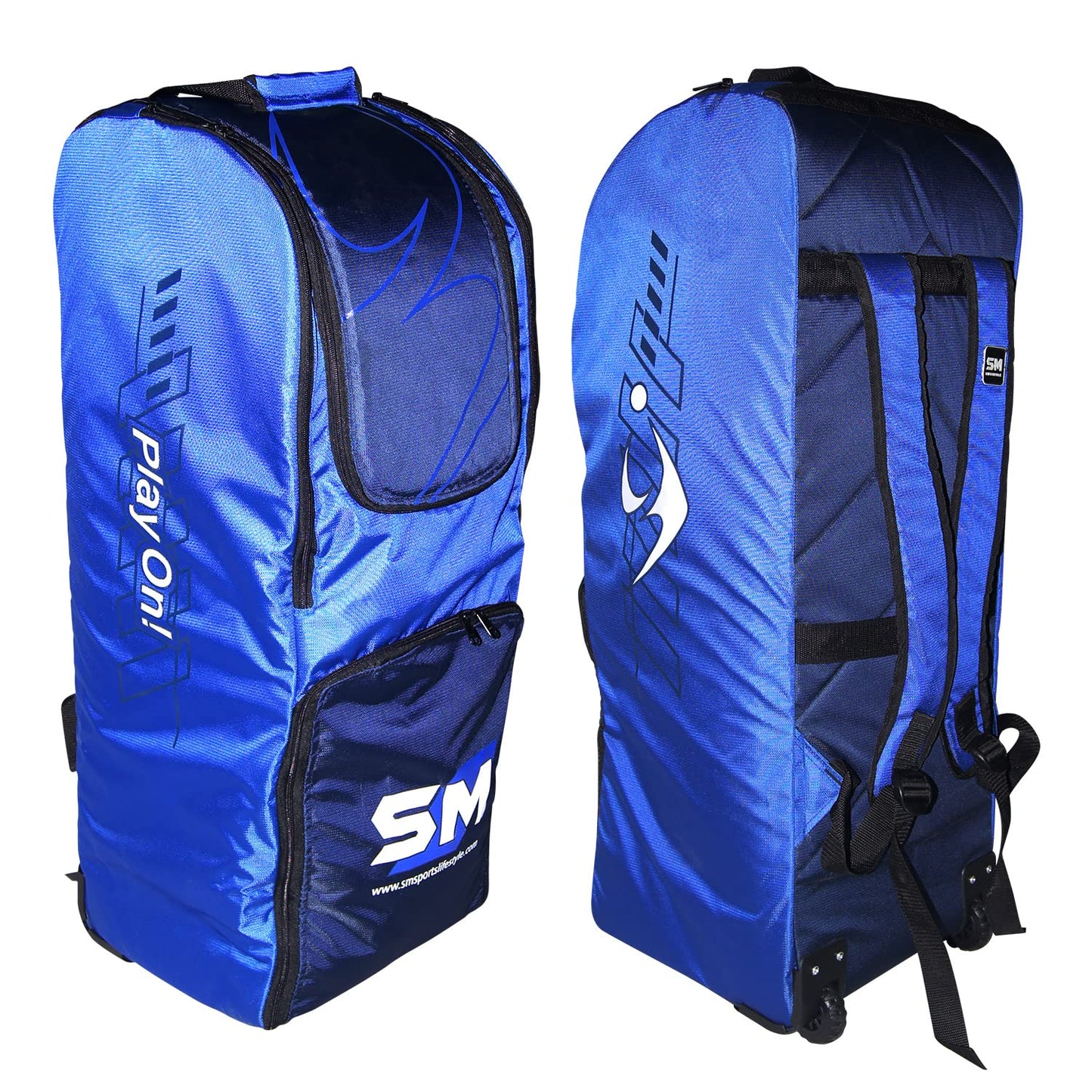 Cric Studio Canada SM Cricket KITBAG Play ON! Series duffle bag, test level, large 81-quart capacity, black with logo details