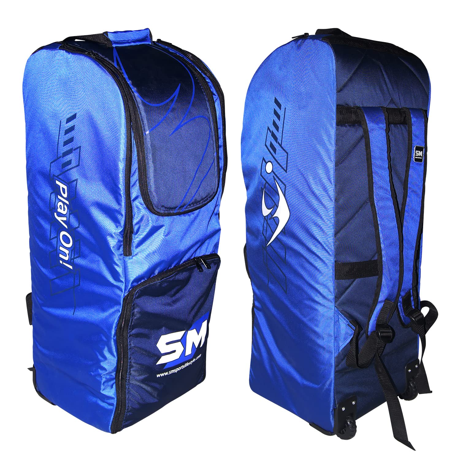 Cric Studio Canada SM Cricket KITBAG Play ON! Series duffle bag, test level, large 81-quart capacity, black with logo details
