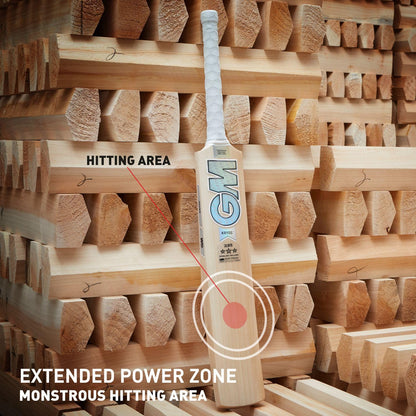 Cric Studio Canada GM Kryos 333 English Willow cricket bat with a light wood finish and grip handle, designed for cricket players