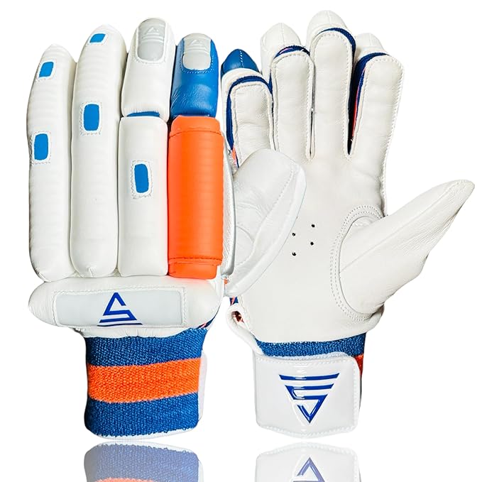 Cric Studio Canada Versant Batting Gloves GOAT with padded palms and adjustable wrist straps, designed for cricket batting comfort.