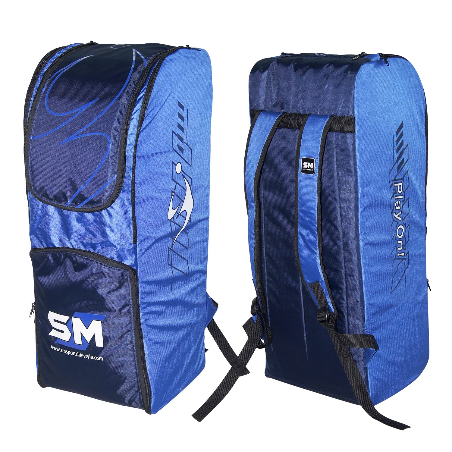 Cric Studio Canada SM Cricket KITBAG Play ON! Series duffle bag in black with cricket branding and sturdy handles for test level players