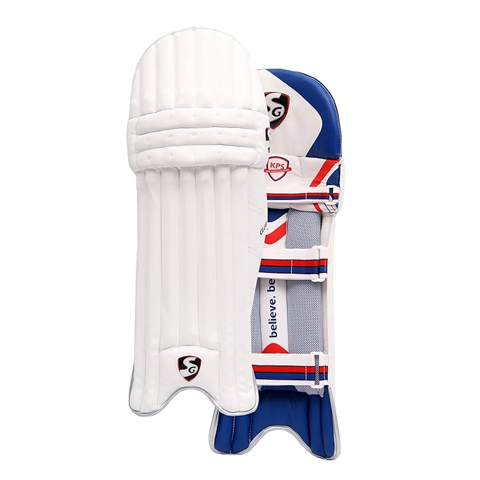 Cric Studio Canada SG Club batting leg guards with padded protective guards and adjustable straps for cricket players.