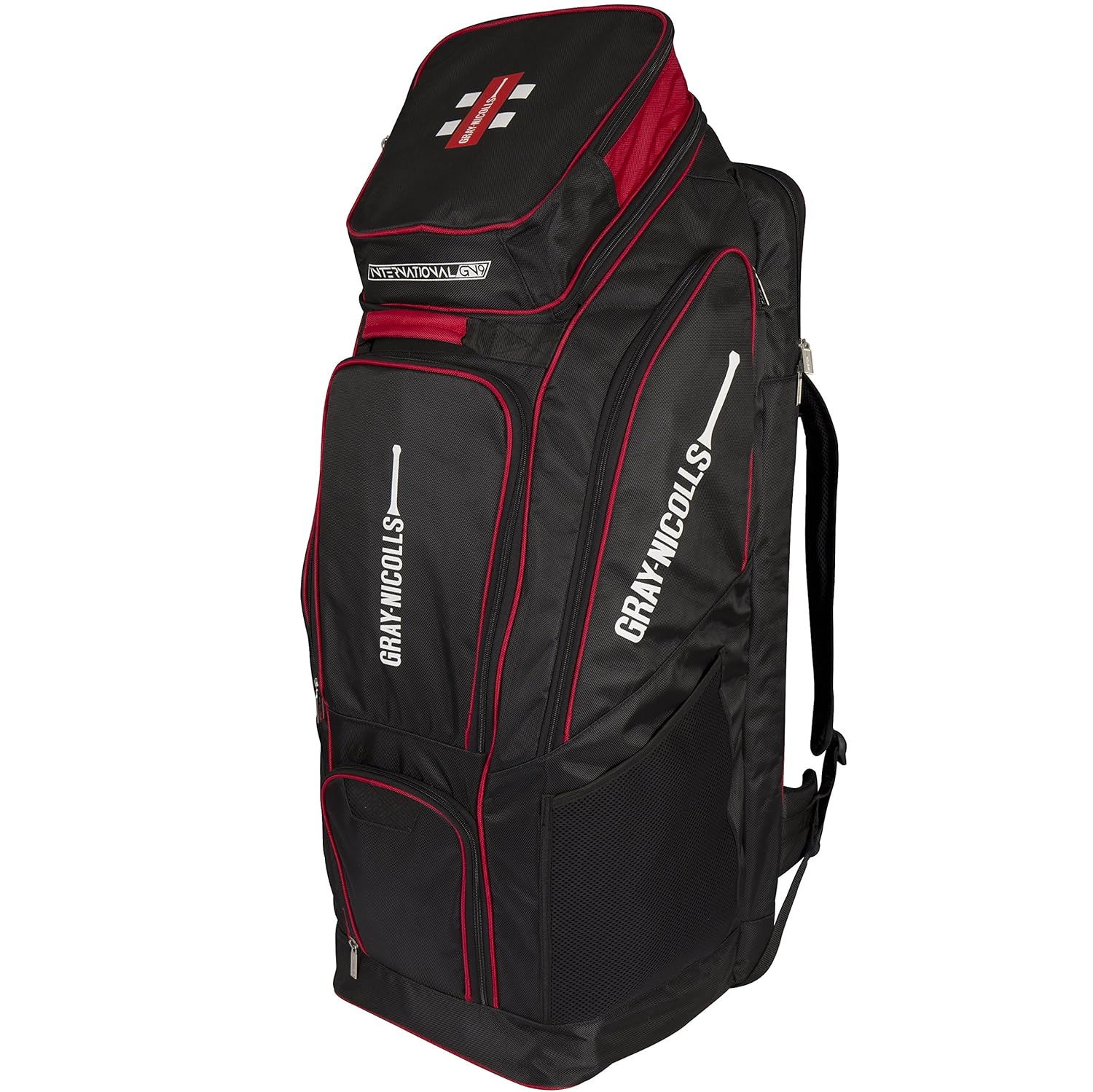Gray Nicolls Fabric Duffle GN 9 cricket kit bag with multiple compartments and shoulder strap, ideal for sports gear storage.