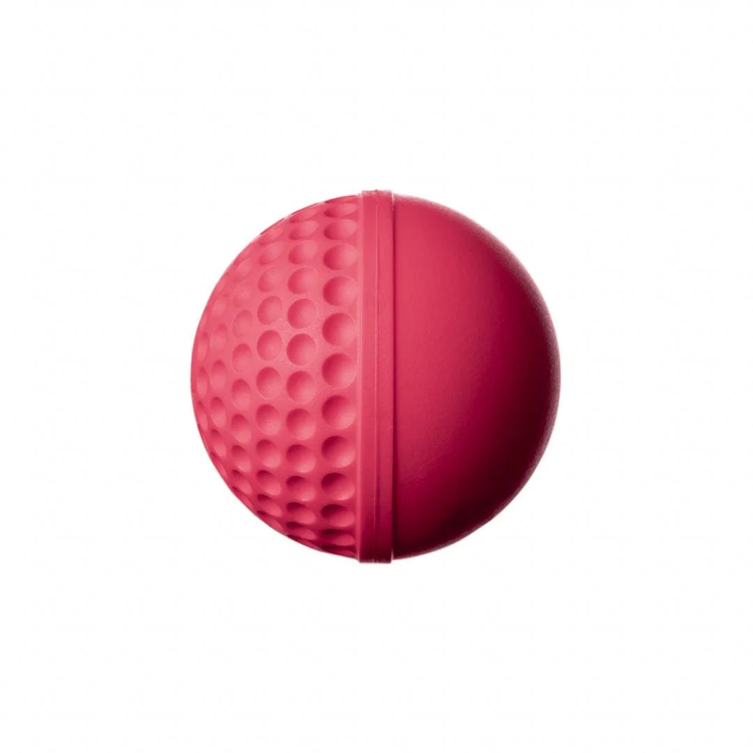 Pink SG Swinga cricket ball accessory by Cric Studio Canada, shown with close-up details on the smooth, polished surface.