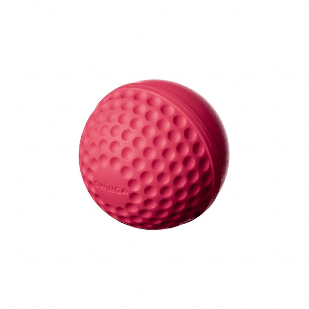 Pink SG Swinga cricket ball by Cric Studio Canada, a durable cricket accessory with a smooth surface and vibrant color for practice and play.