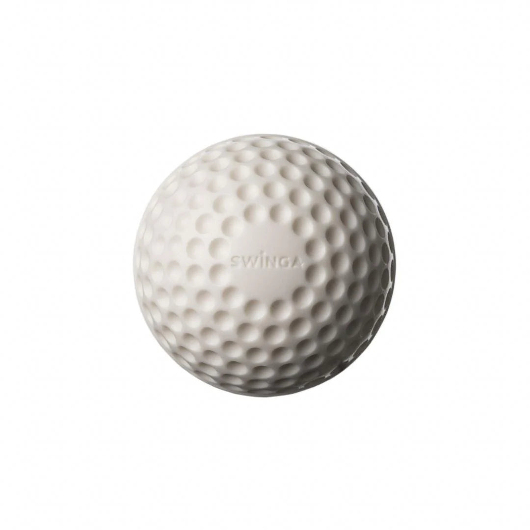 White Cric Studio Canada SG Swinga cricket ball, an accessory for cricket practice and training, with detailed stitching visible.