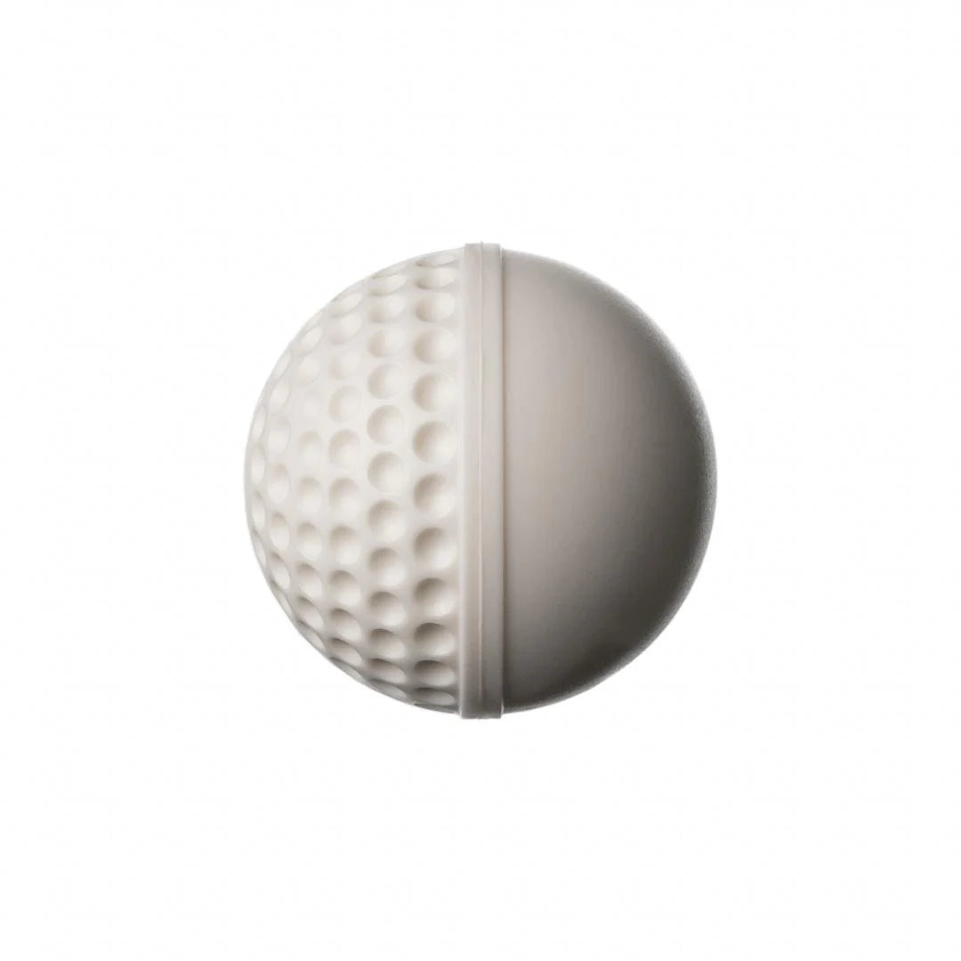 Cric Studio Canada SG Swinga cricket ball accessory with white leather cover and red stitching, designed for cricket training and practice.