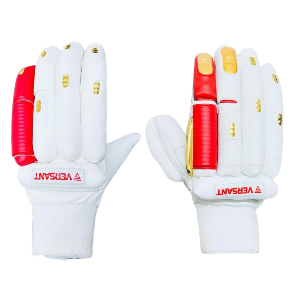 Cricket batting gloves from Cric Studio Canada, Versant Batting Gloves Showman Glory with padded palms and adjustable wrist straps.