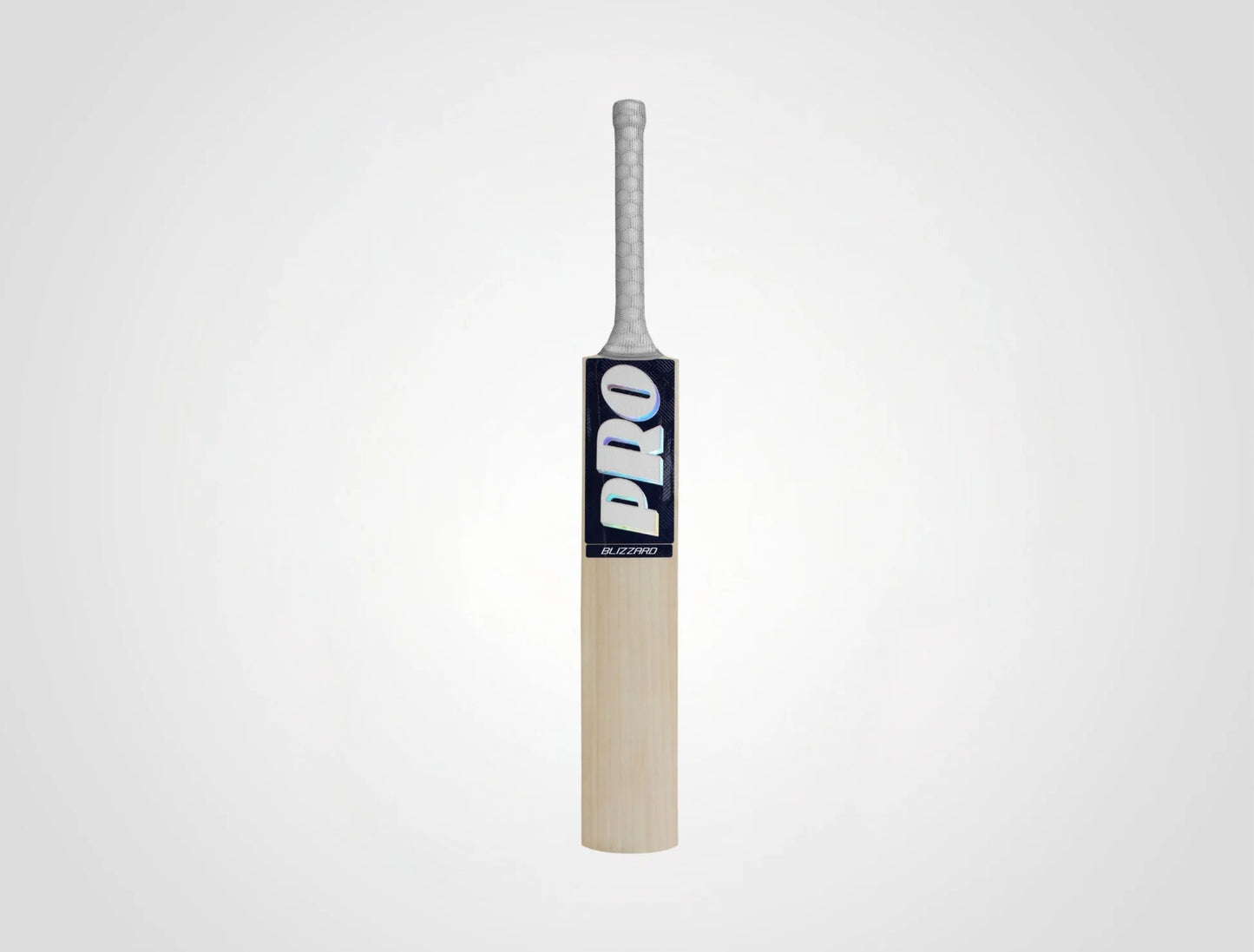 Protos Blizzard English Willow cricket bat with a sturdy handle and smooth blade, ideal for professional cricket players.