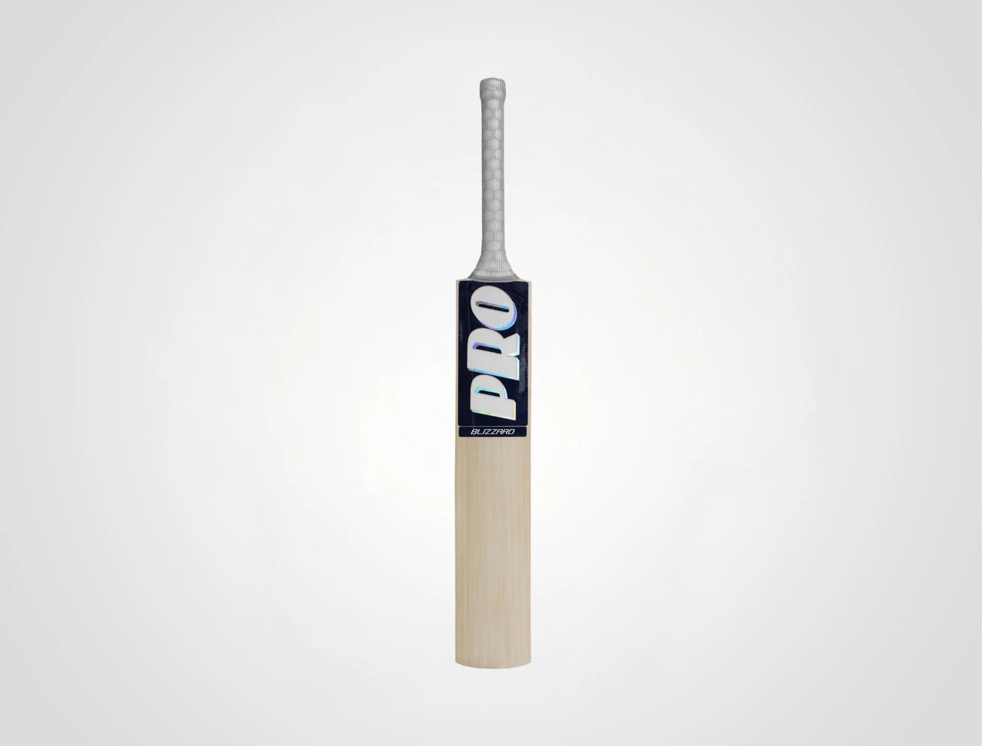 Protos Blizzard English Willow cricket bat with a sturdy handle and smooth blade, ideal for professional cricket players.