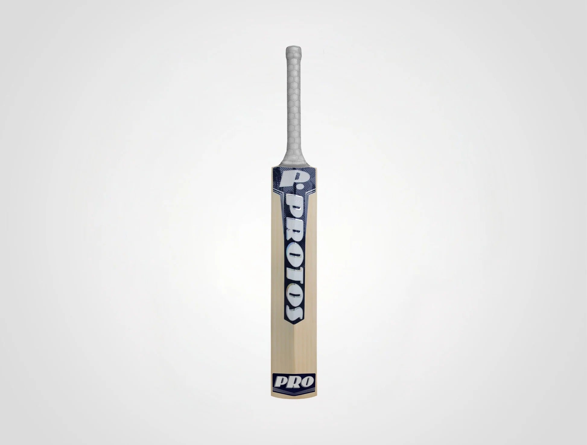 Protos Blizzard English Willow cricket bat with a smooth, polished blade and traditional handle for optimal performance.