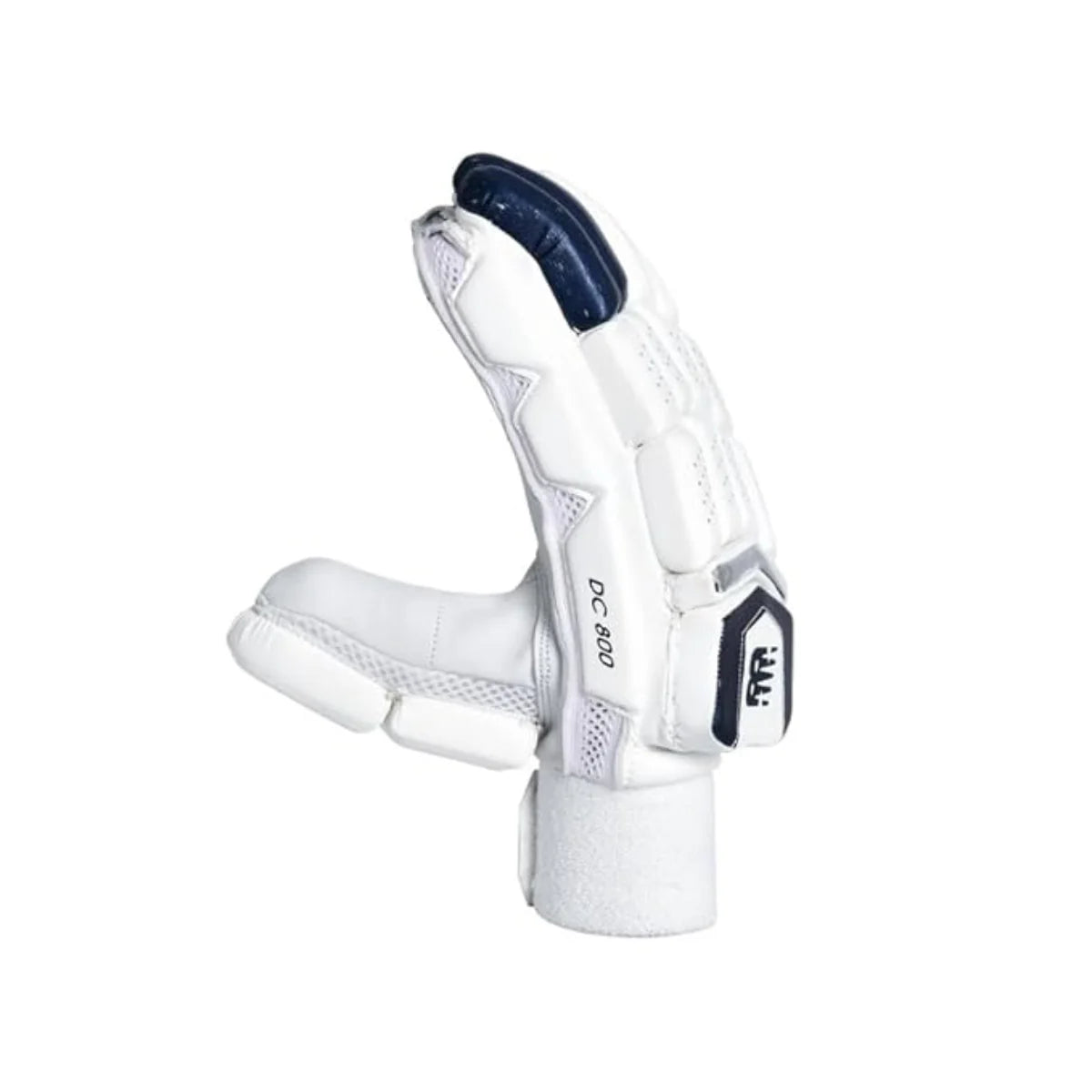 Cric Studio Canada NB DC 8i Batting Gloves, white and black protective cricket gloves with padded palms and finger protection.