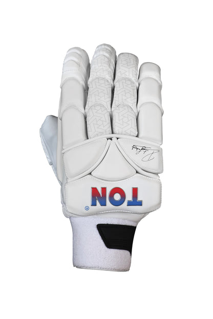 Cricket batting legguards from Cric Studio Canada, SS B/G TON PRO 1.0 MRH model, showing front view with protective padding