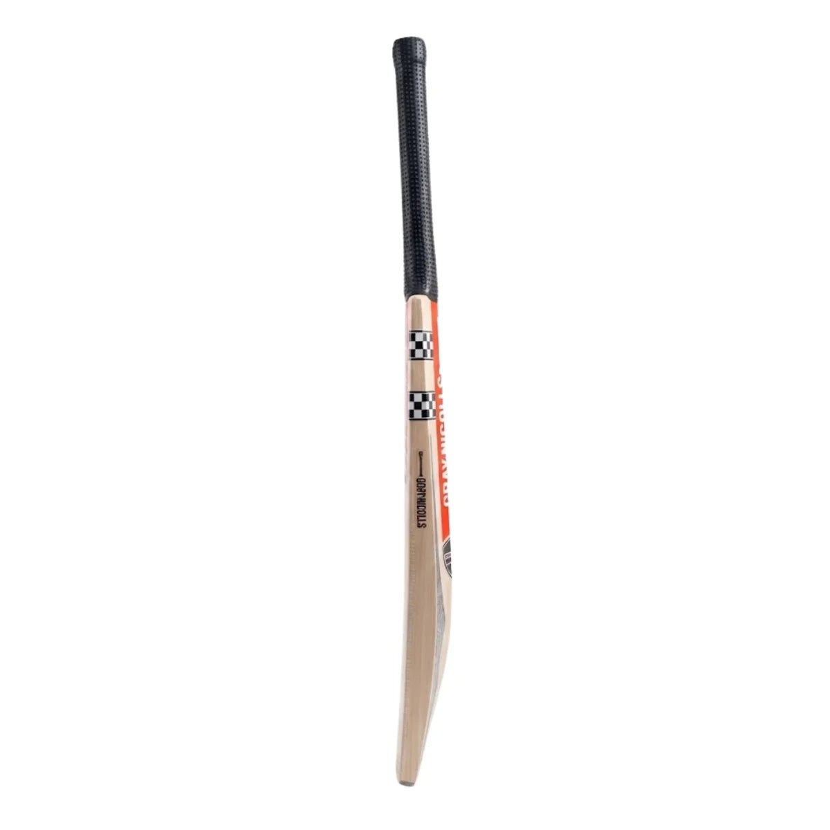 GN8 Shockwave H English Willow cricket bat by Cric Studio Canada, showing the bat's blade and handle with detailed grain and craftsmanship.