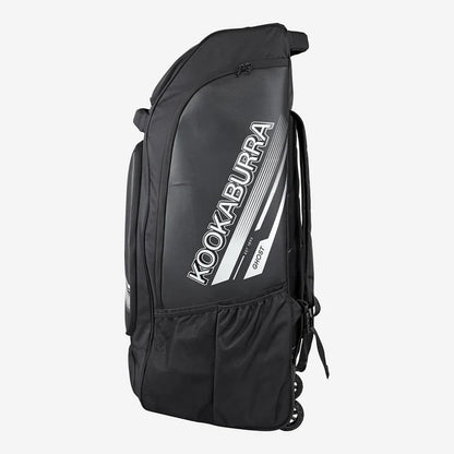 Kookaburra Kit Bag Pro Premium by Cric Studio Canada, black sports kitbag with multiple compartments and sturdy handles.