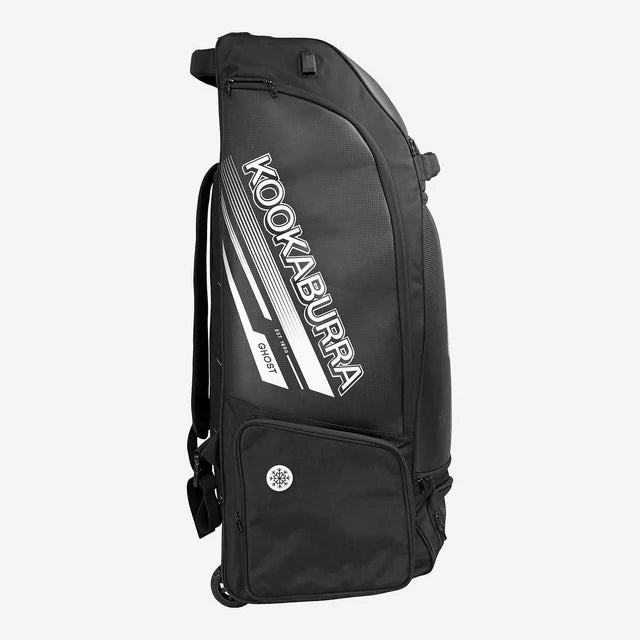 Cric Studio Canada Kookaburra Kit Bag Pro Premium kitbag in black with multiple compartments and sturdy handles for cricket gear.