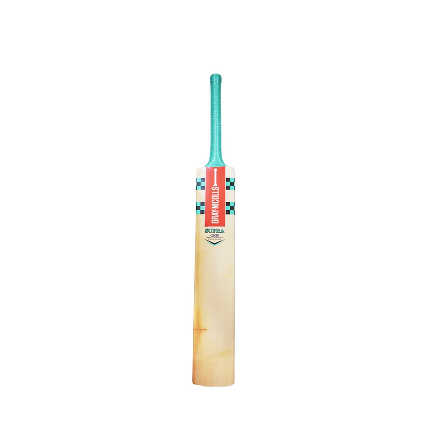 Gray-Nicolls BAT GN2 SUPRA cricket bat by Cric Studio Canada, English willow with a sleek gray finish and sturdy handle.