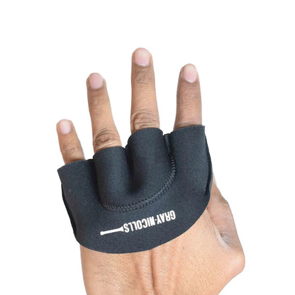 Cricket fielding gloves from Cric Studio Canada, GN MCP Protection accessories, showing black and red gloves with padded palms.