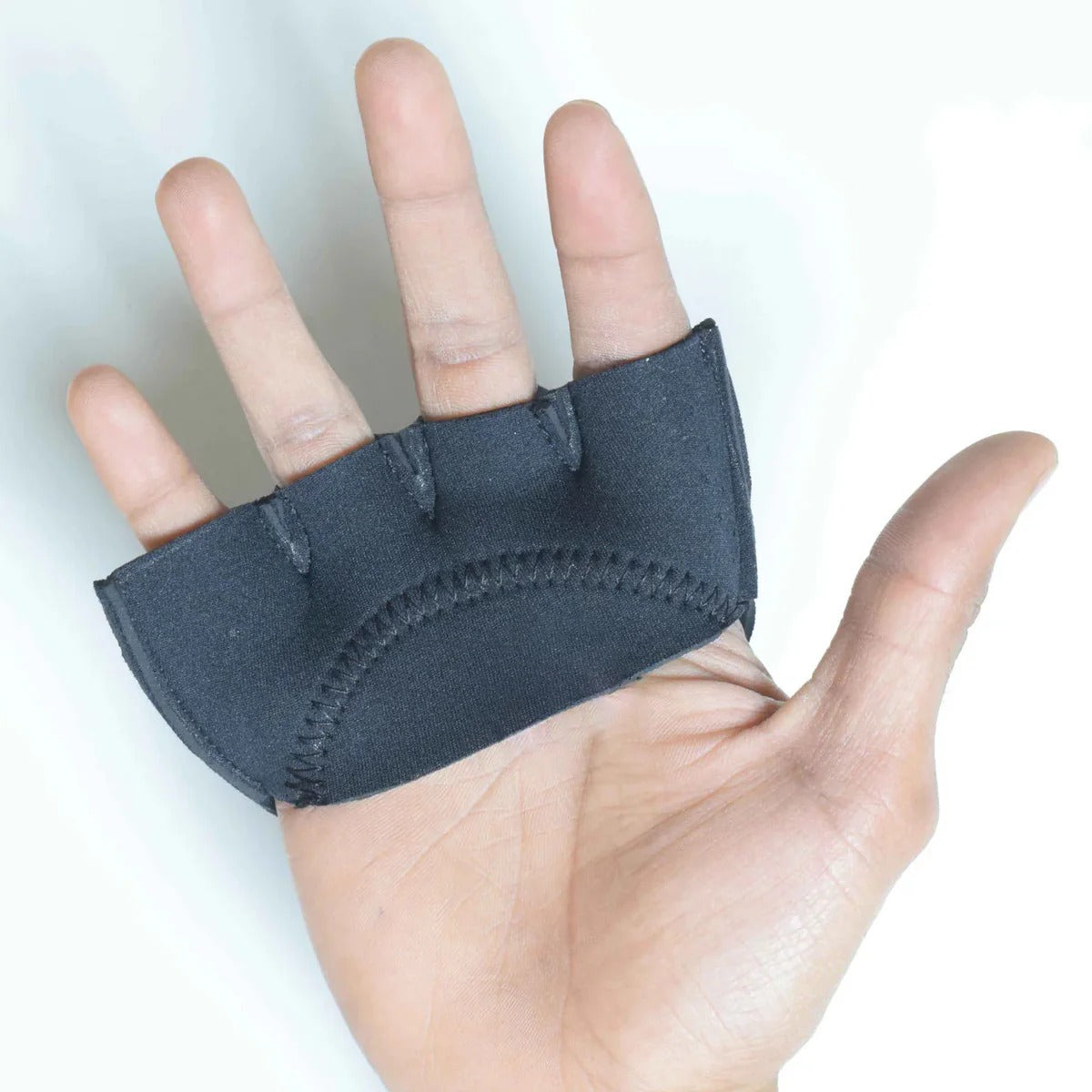 Cricket fielding gloves by Cric Studio Canada for MCP protection, shown in black with padded palms and finger reinforcements.