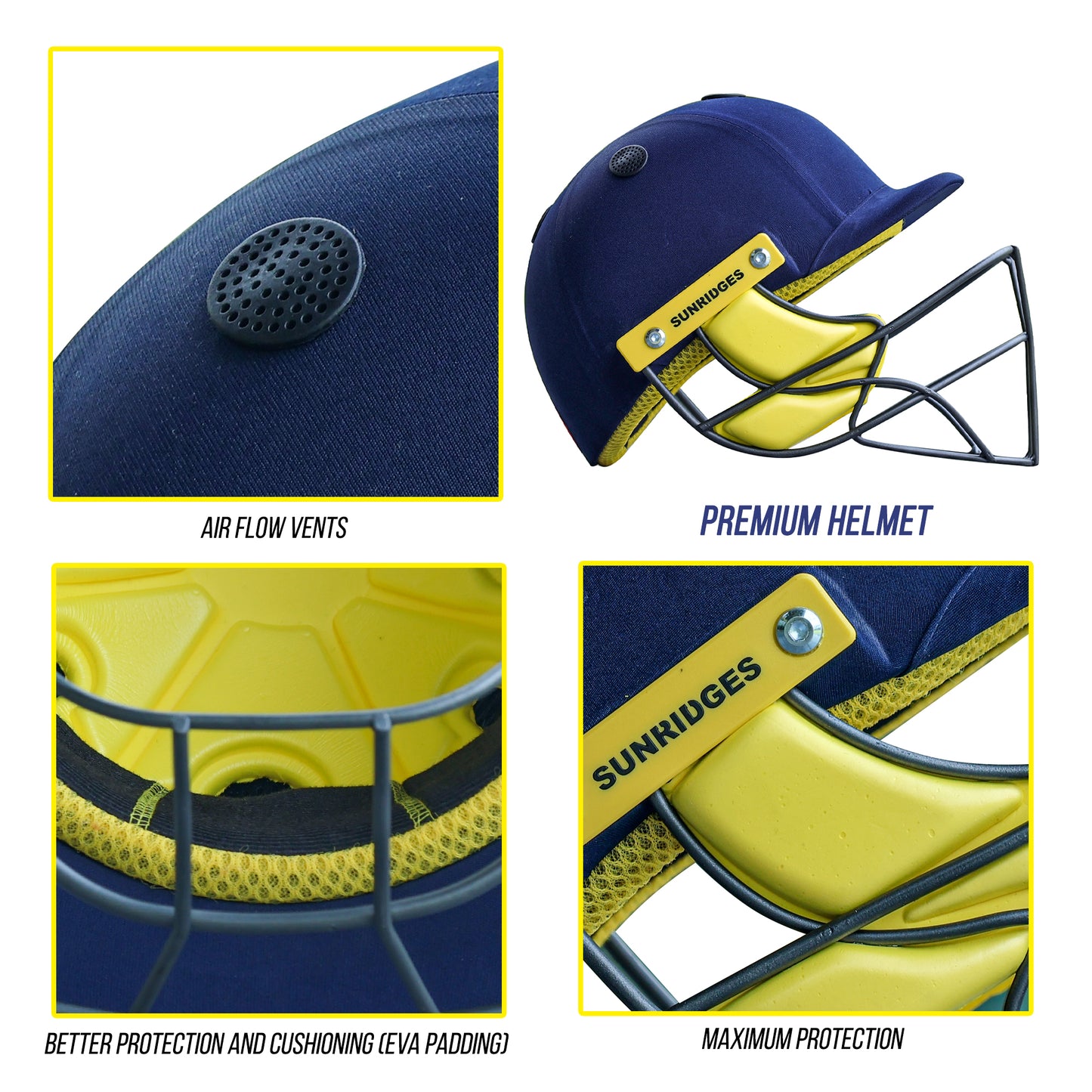 Cric Studio Canada SS Premium helmet with detailed design, adjustable straps, and sturdy construction for safety and comfort.
