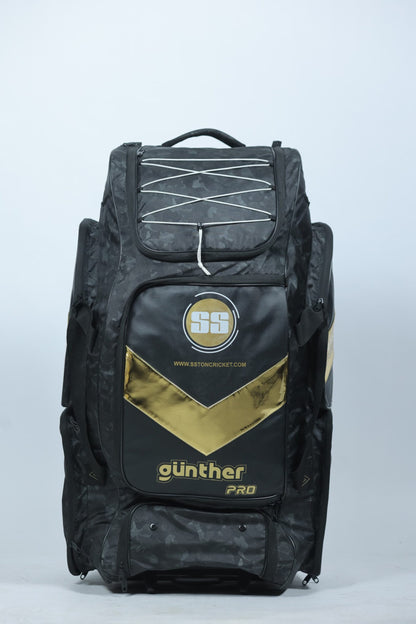 Cric Studio Canada SS Gunther Pro Kitbag with multiple compartments and sturdy handles, designed for cricket equipment storage.