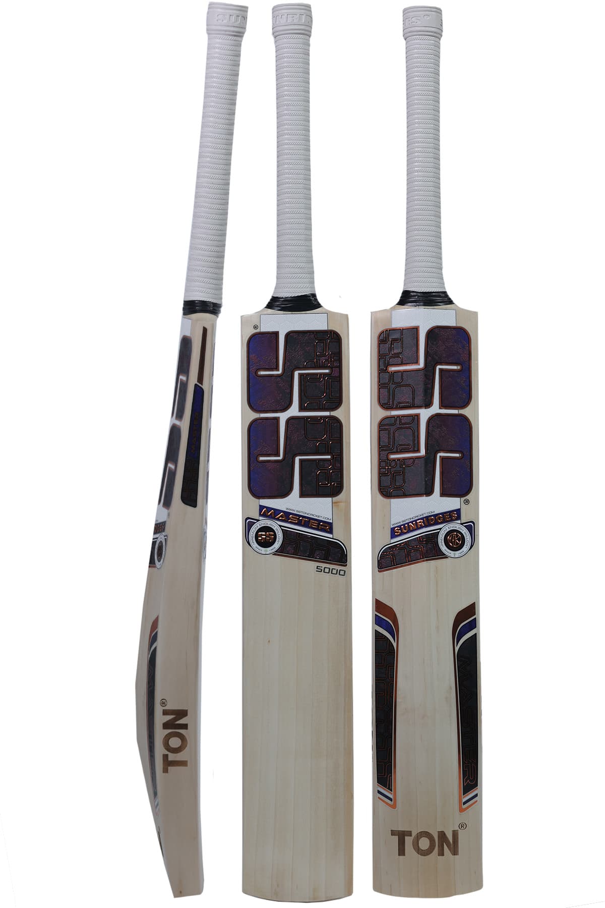 Cricket bat SS C/Bat Master 5000 EW by Cric Studio Canada, showing the wooden blade and grip details.
