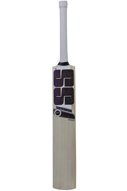 Cricket bat branded Cric Studio Canada SS C/Bat Master 5000 EW with polished wooden blade and grip handle, ready for play