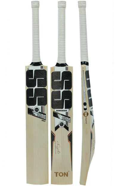 Cricket bat from Cric Studio Canada SS SKY 360 EW BAT, showing a wooden cricket bat with a curved blade and grip handle.
