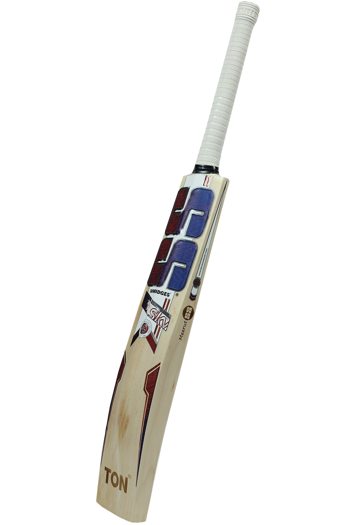 Cricket bat from Cric Studio Canada SS Sky Stunner with a wooden handle and a light-colored blade, designed for cricket play.