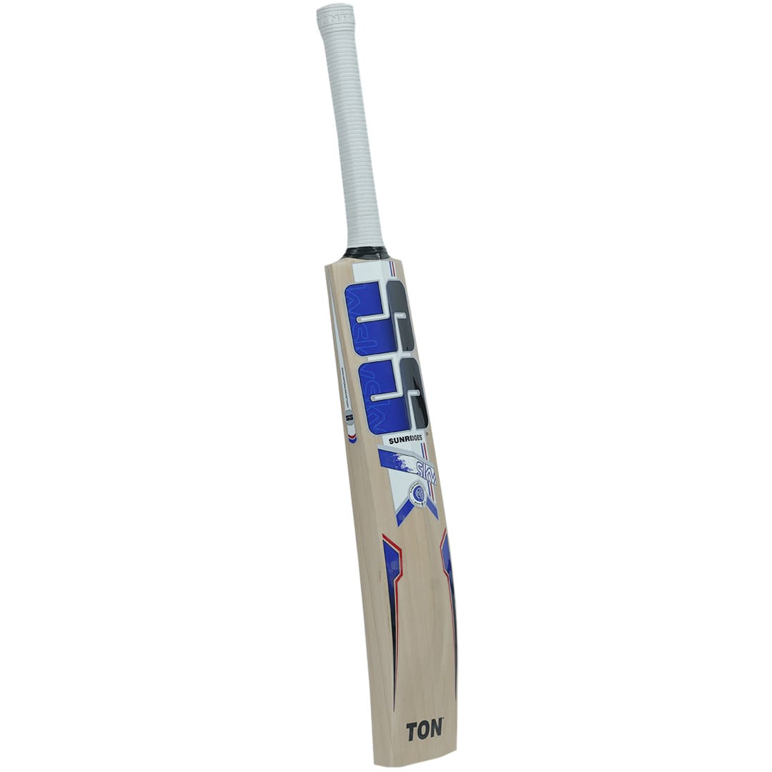 Cricket bat by Cric Studio Canada, SS Sky Kashmir Willow Cricket Bat with polished wood finish and traditional handle design.