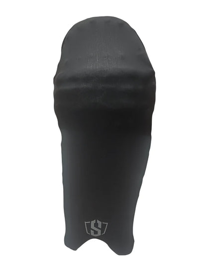 Cric Studio Canada Swar Leg Pad Covers accessory with padded fabric and elastic straps for cricket leg protection.