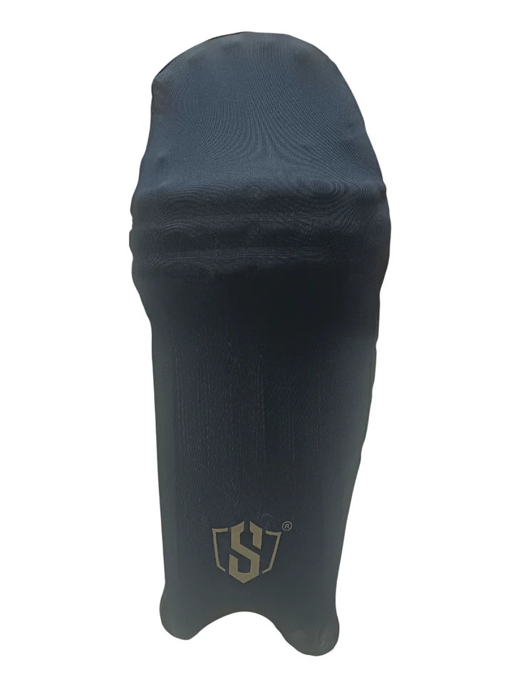 Cric Studio Canada Swar Leg Pad Covers accessory set with elastic straps and protective padding for cricket leg guards.