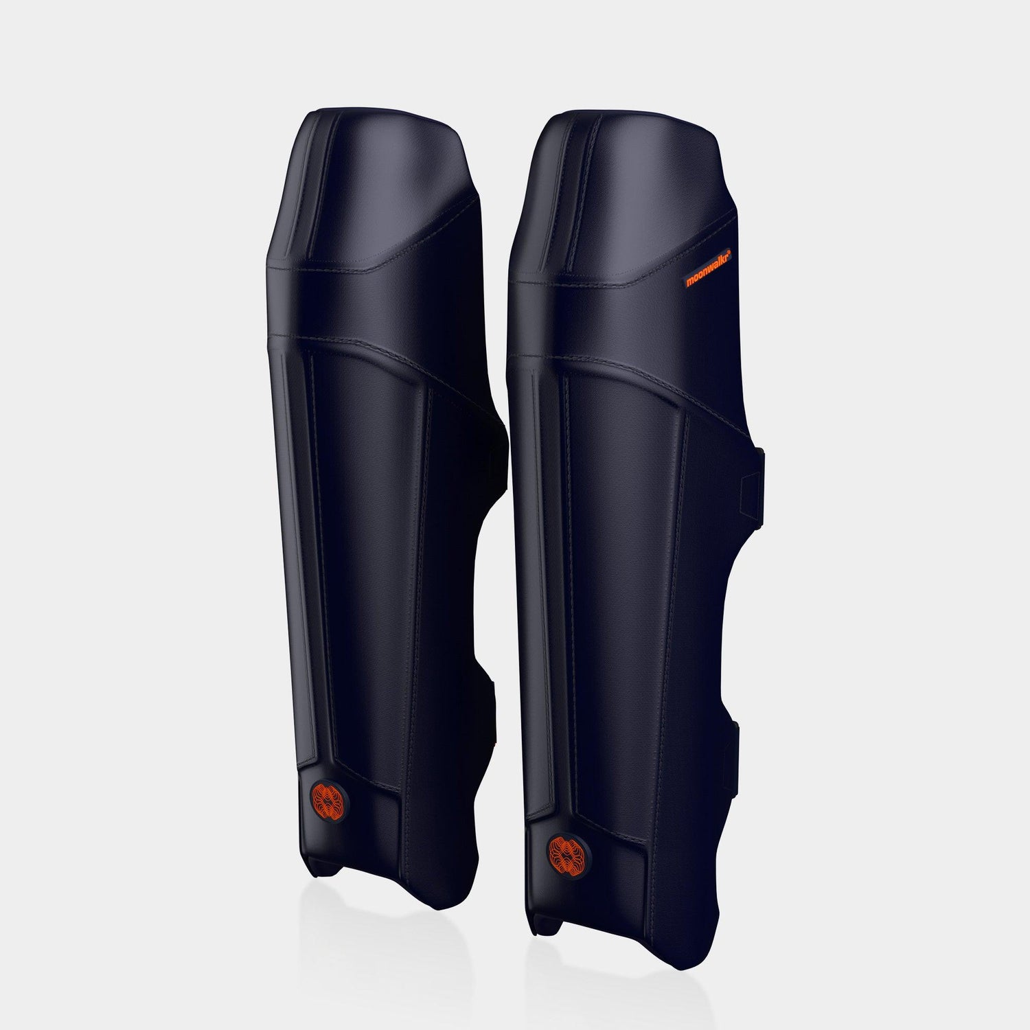 Cricket batting leg guard from Cric Studio India, Moonwalkr Cricket Batting Leg Guard 2.0, with protective padding and adjustable straps.