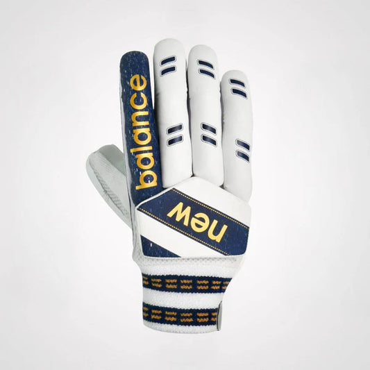 New Balance DC 3i cricket batting gloves by Cric Studio Canada, showcasing padded finger protection and breathable fabric.