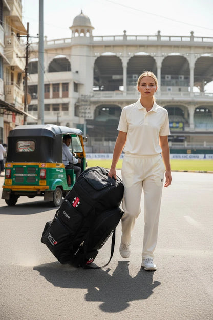 Gray-Nicolls GN10 Legend cricket kitbag by Cric Studio Canada, featuring spacious trolley design with multiple compartments.