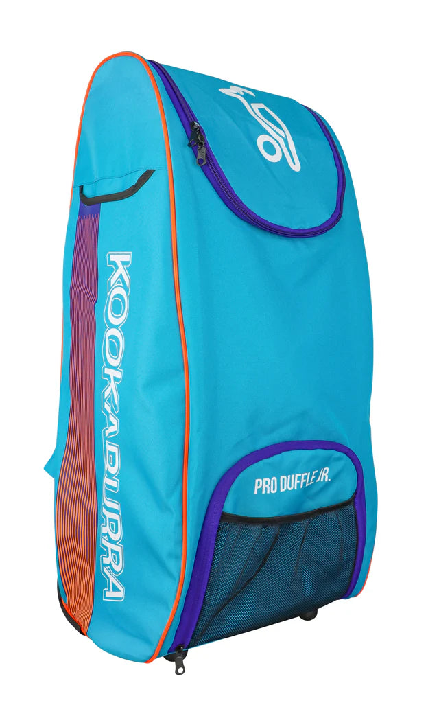 Kookaburra KB PRO Duffle Junior kitbag by Cric Studio Canada, showing a navy blue sports kitbag with handles and zip closure.