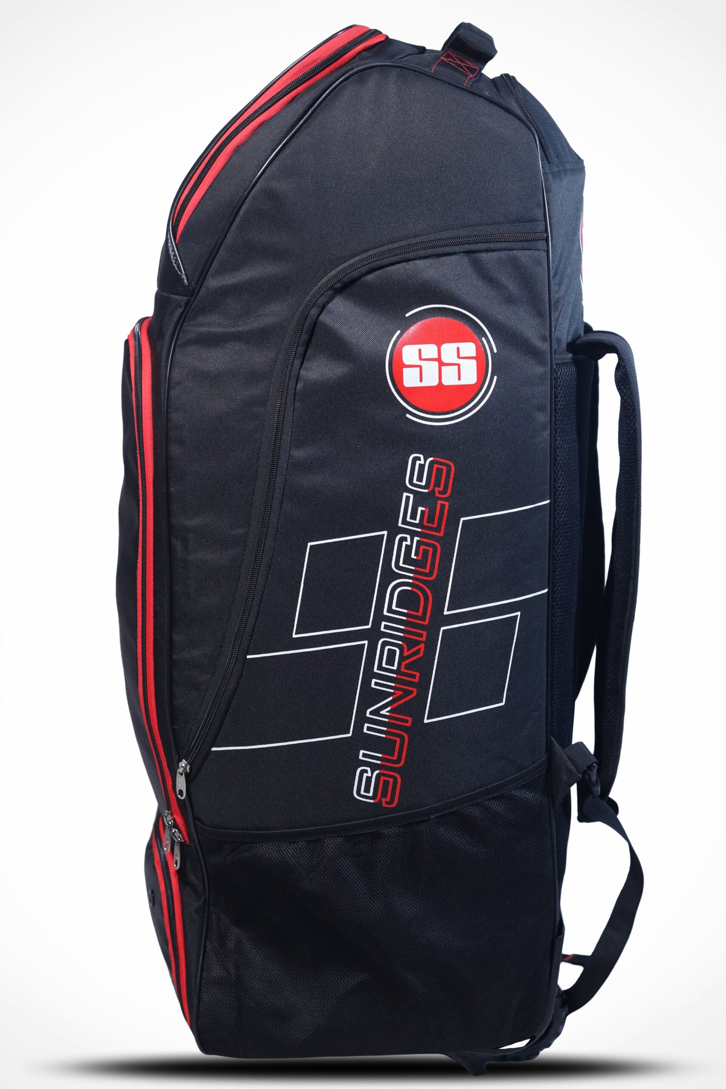 Cric Studio Canada SS Kit Bag Ultimate, a cricket kitbag shown from the right side with multiple compartments and sturdy handles.