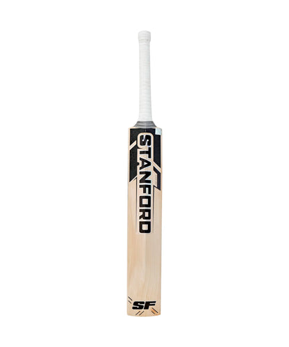English Willow Cricket Bat by Cric Studio Canada, SF Almandus Mammoth model, showing the bat's handle and blade detail.