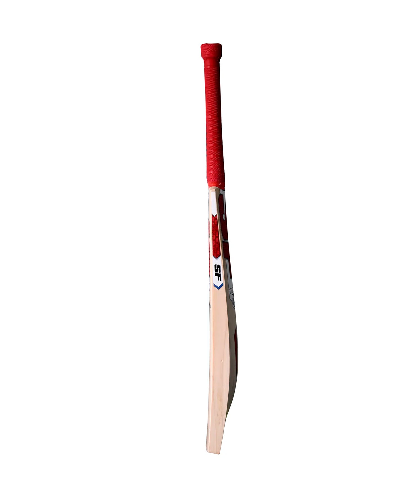SF INCREDIBLE 12000 English Willow Cricket Bat with a smooth wooden finish and traditional shape for optimal performance.