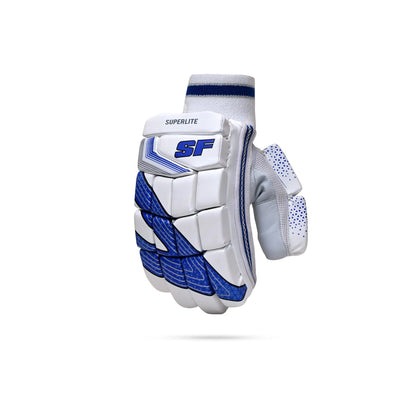 Cric Studio Canada SF B/G Super Lite Batting Gloves in black and white, lightweight cricket batting gloves with padding and adjustable straps.