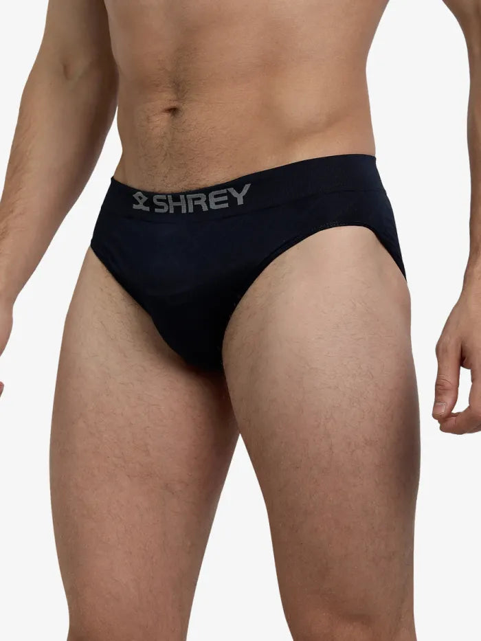Navy Shrey Brief Half Cut Supporter by Cric Studio Canada, athletic supporter with supportive design and waistband.