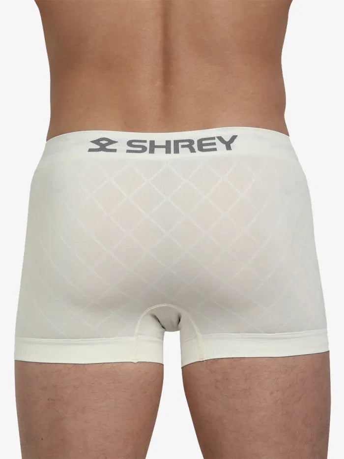 Off-white Shrey Supporter Half athletic supporter trunks by Cric Studio Canada, featuring supportive fabric and comfortable fit.