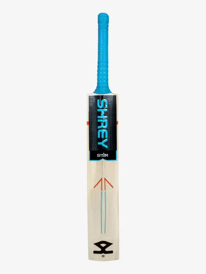 Cric Studio Canada Shrey Star cricket kitbag with cricket bat, helmet, and gear for young players, featuring steel blue and red design